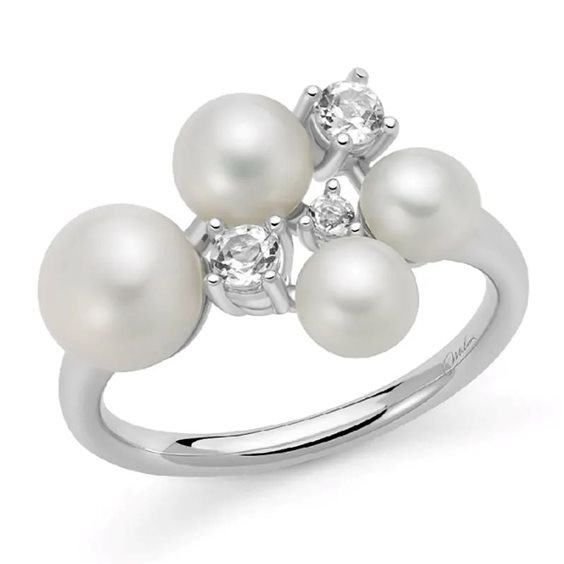Anello Miluna Donna in Argento Perla PLI1740M16 - PLI1740M16